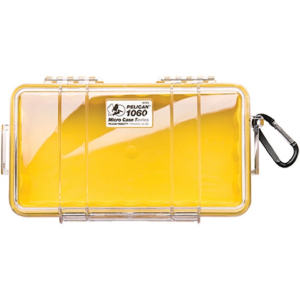 Picture of # 1060 MICRO PELICAN CASE - CLEAR WITH YELLOW