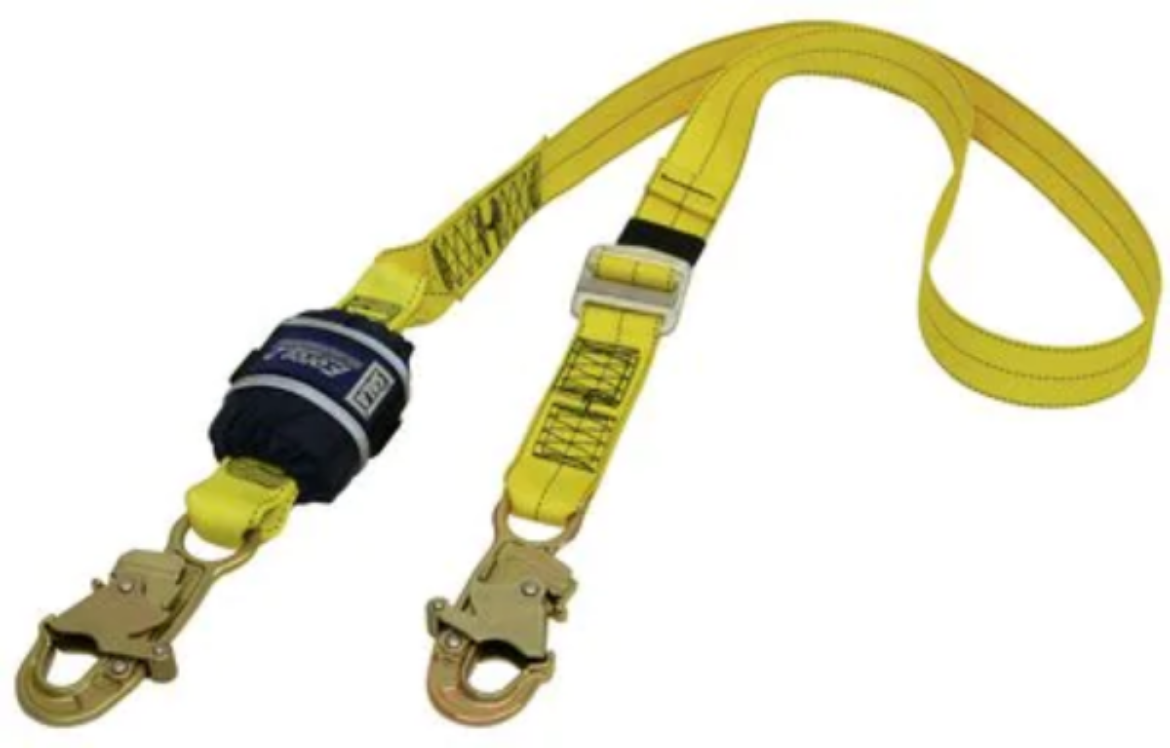 Picture of Z11200909 FORCE2™ SHOCK ABSORBING LANYARDS - WEBBING - SINGLE TAIL ADJUSTABLE, 2.0M WITH DOUBLE ACTION SNAP HOOKS ON ALL CONNECTIONS