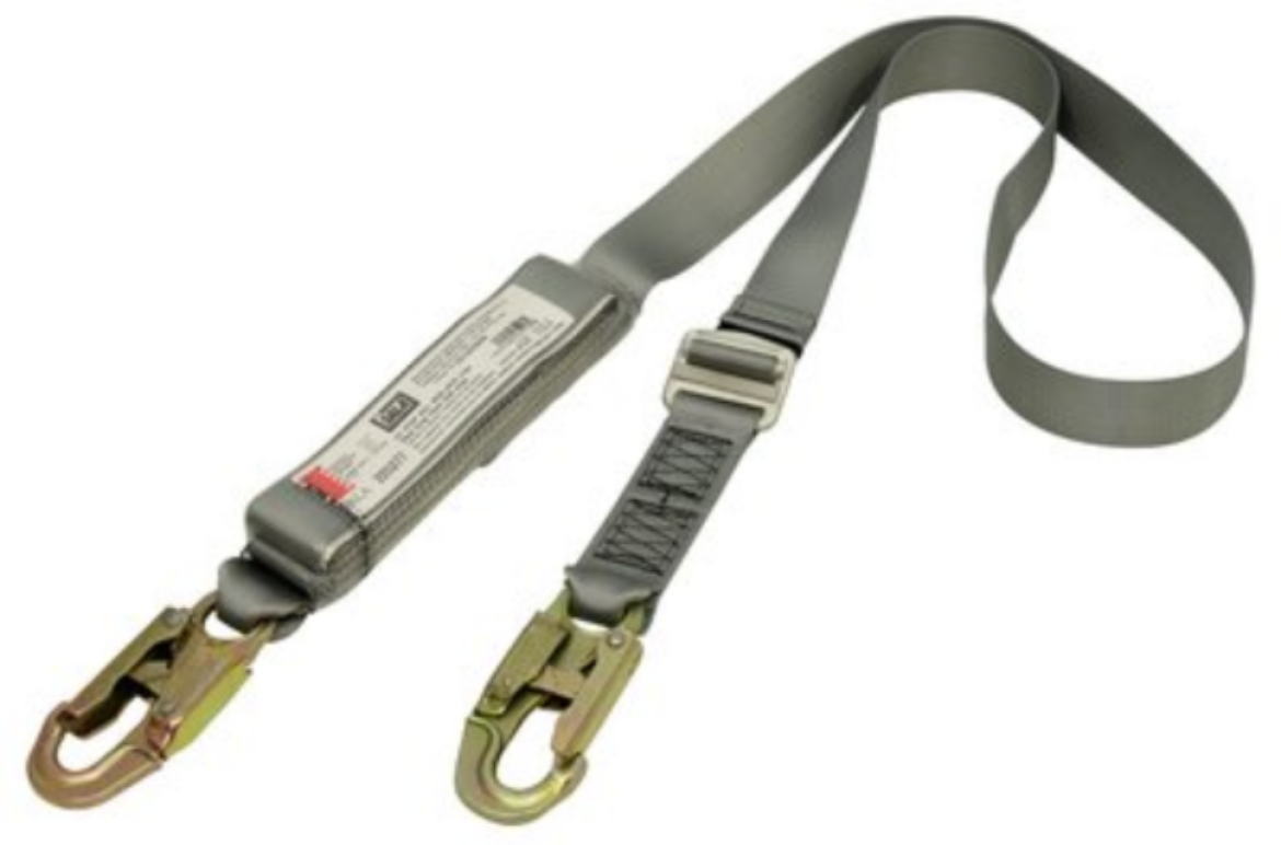 Picture of Z51203636 EZ-STOP SHOCK ABSORBING LANYARD - WEBBING-SINGLETAIL 2.0M ADJUSTABLE WITH DOUBLE ACTION SNAP HOOKS ON ALL CONNECTIONS