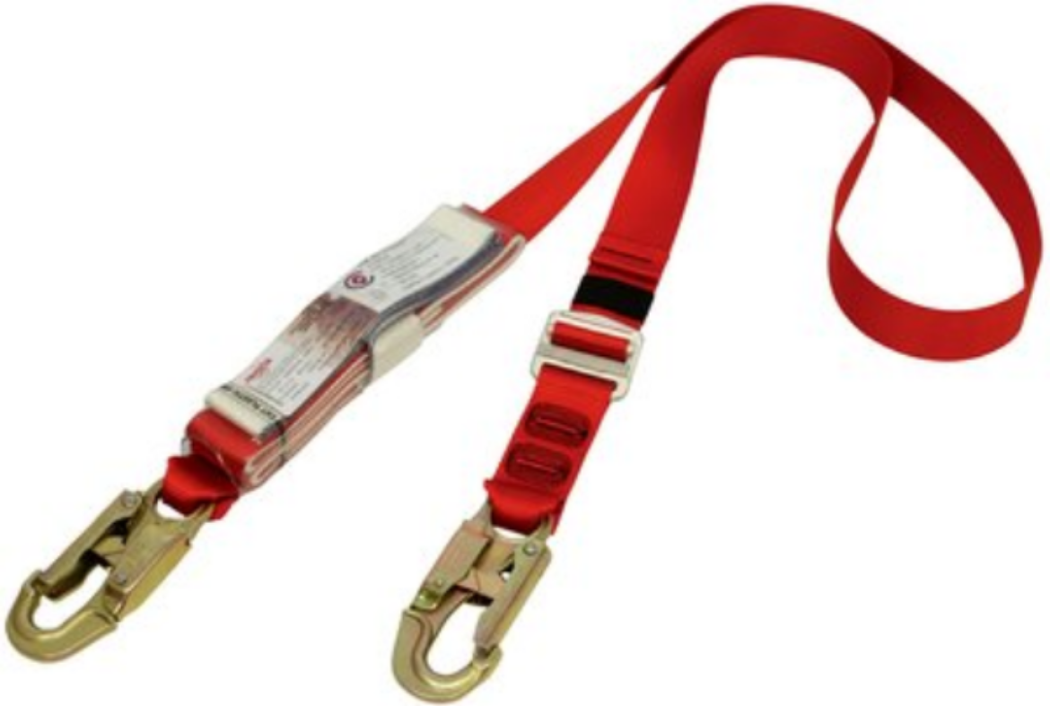 Picture of AE529ADJ/3AU WEBBING LANYARD, ADJUSTABLE FROM 0.75 - 2.0M, SINGLE TAIL WITH SNAP HOOKS ON ALL CONNECTIONS