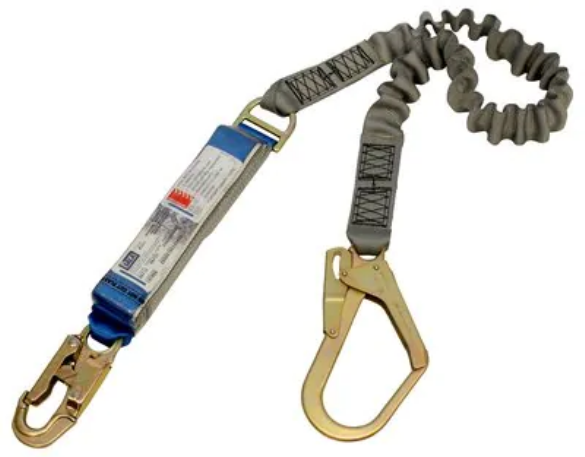 Picture of Z90203634E EZ-STOP SHOCK ABSORBING LANYARD - WEBBING-SINGLETAIL 2.0M WITH DOUBLE ACTION SNAP HOOK AND SCAFFOLD HOOK