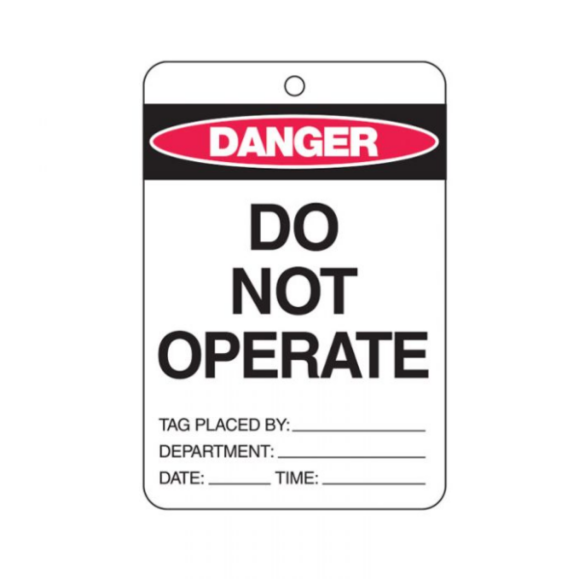 Picture of DANGER DO NOT OPERATE LOCKOUT TAGS - REVERSE SIDE DO NOT REMOVE THIS TAG, CARDSTOCK