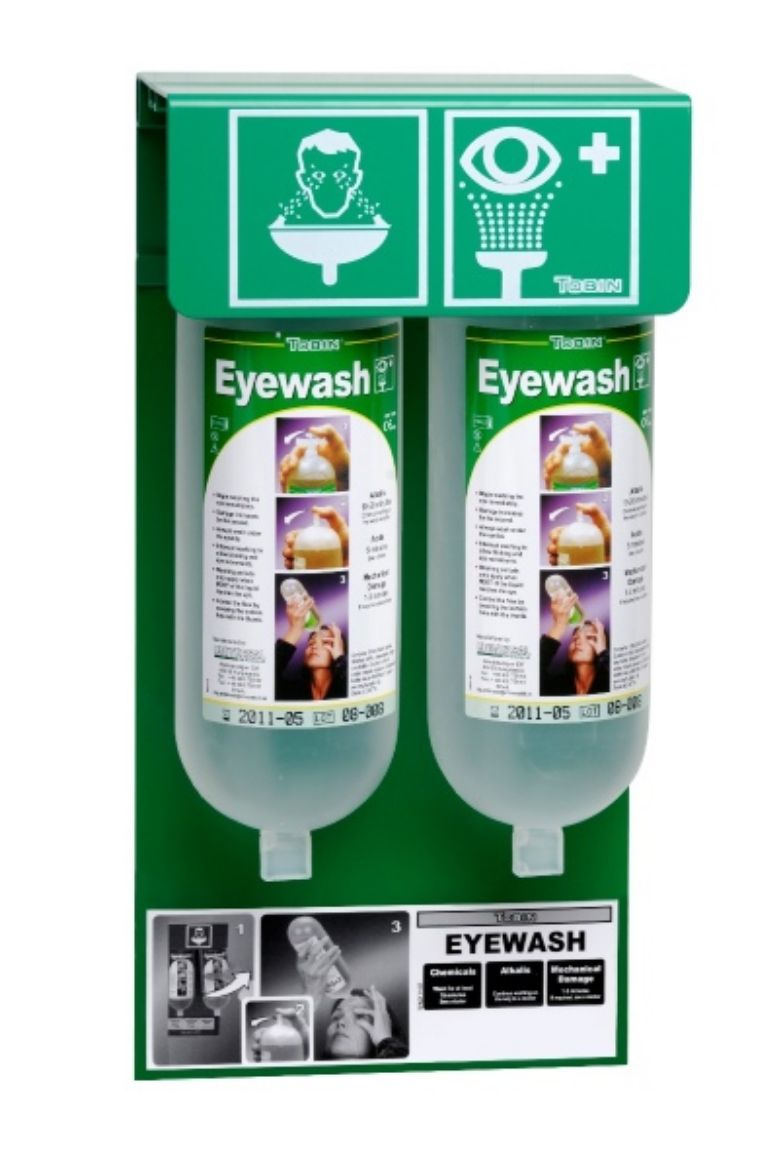 Picture of TOBIN EYE WASH WALL STAND WITH 2 BOTTLES