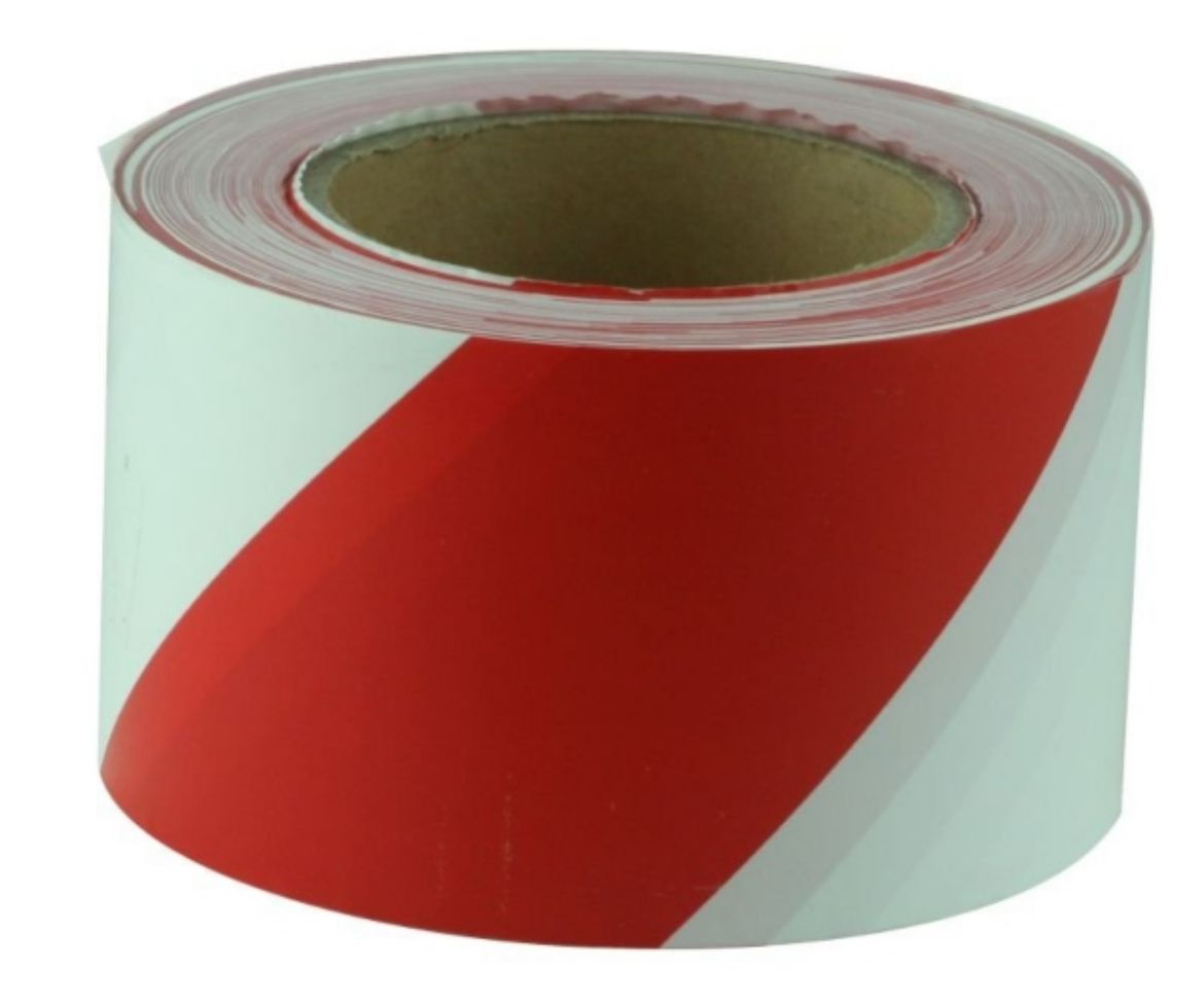 Picture of RED AND WHITE BARRICADE TAPE, 75MM X 100M
