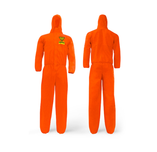 Picture of COVERALL TRIDENT® SMS TYPE 5 / TYPE 6 ORANGE. AVAILABLE IN SIZES S - 5XL