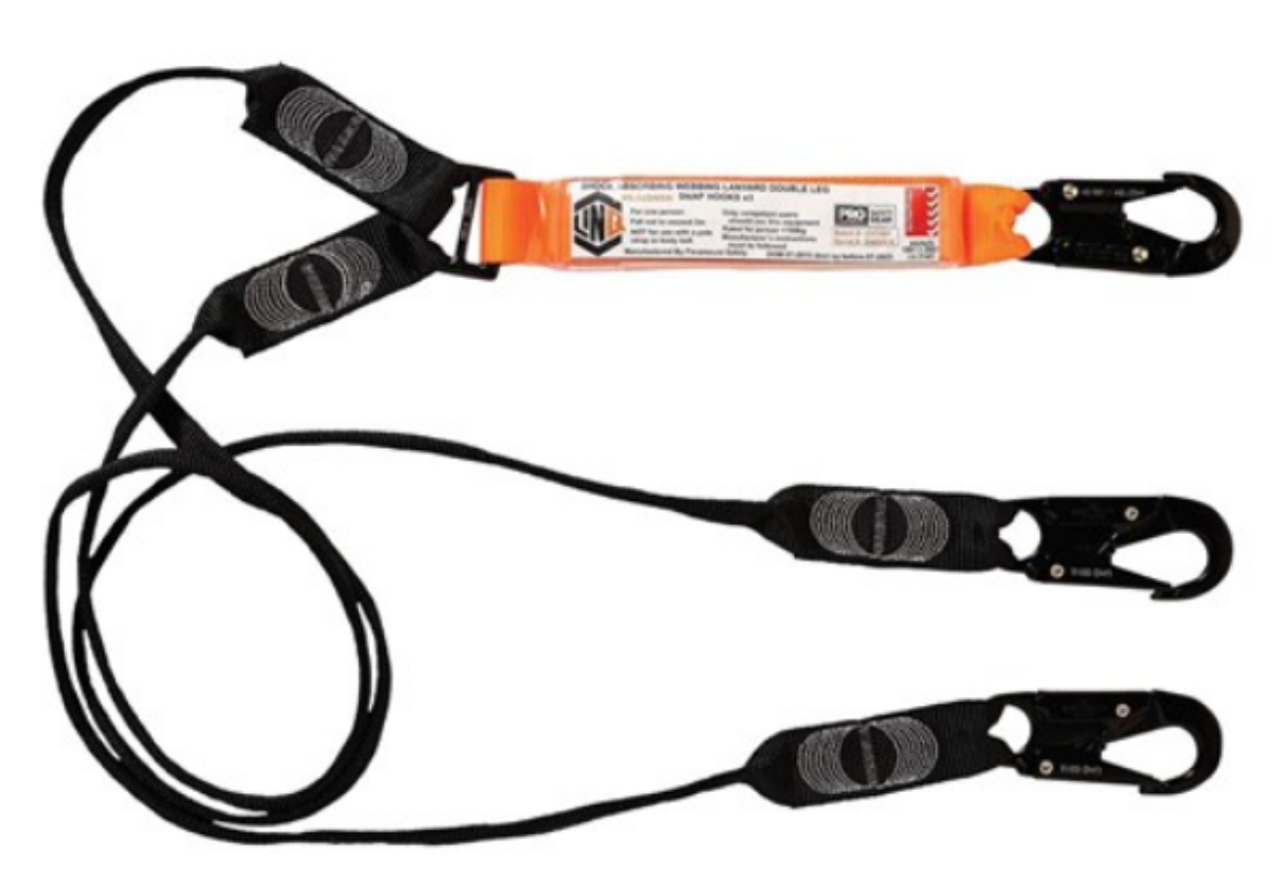 Picture of LINQ ELITE DOUBLE LEG SHOCK ABSORBING WEBBING LANYARD WITH HARDWARE SN X3