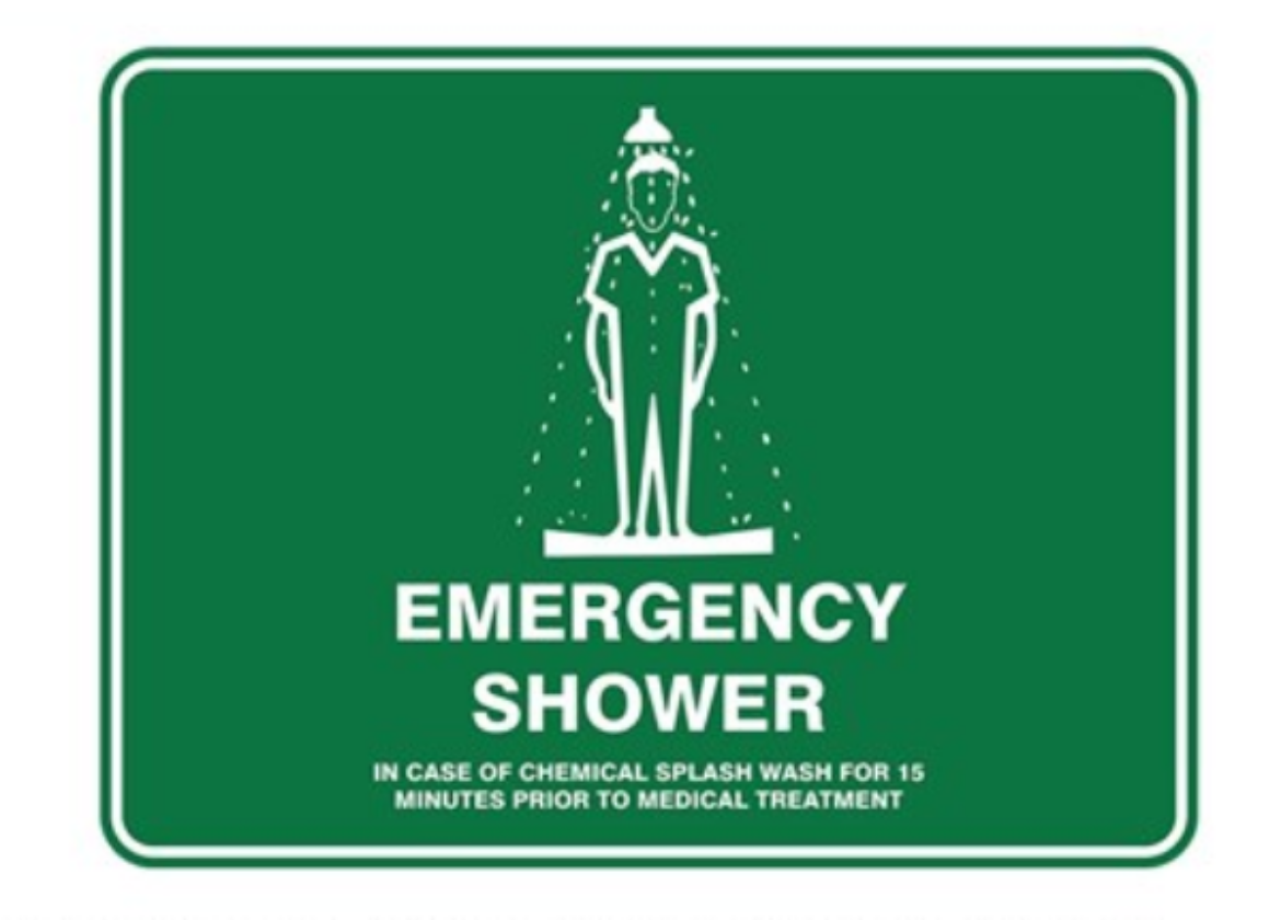 Picture of EMERGENCY SHOWER PICTO 600MM(H) X 450MM(W) METAL