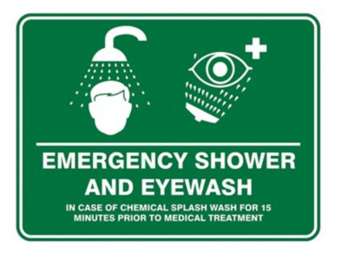 Picture of EMERGENCY SHOWER & EYE WASH PICTO 600MM(W) X 450MM(H) METAL