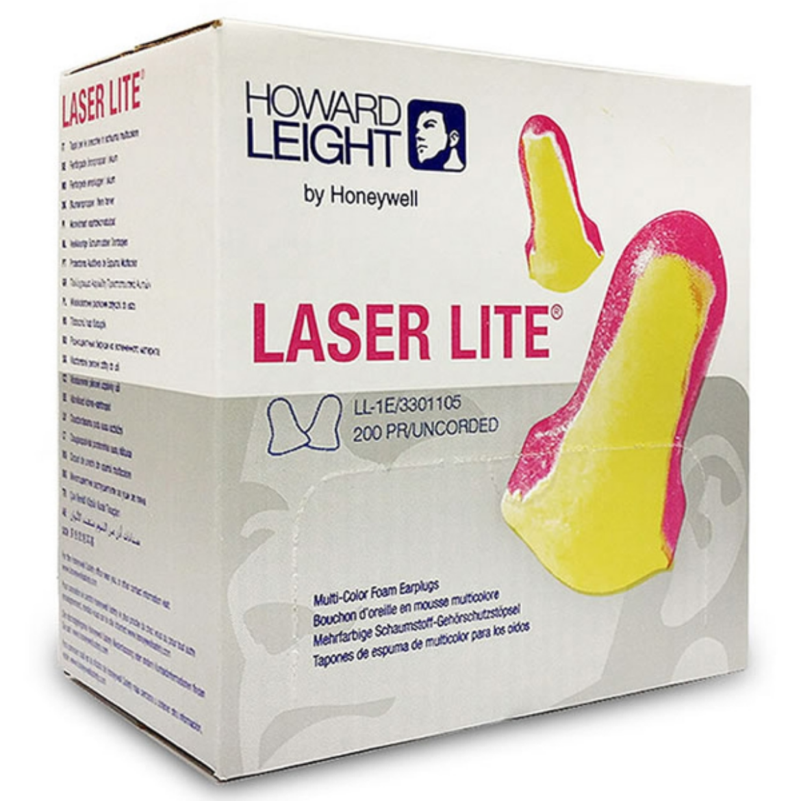 Picture of LASER LITE, UNCORDED, INDIVIDUAL POLY BAG, 25DB, CLASS 4 - 200 PAIRS PER BOX