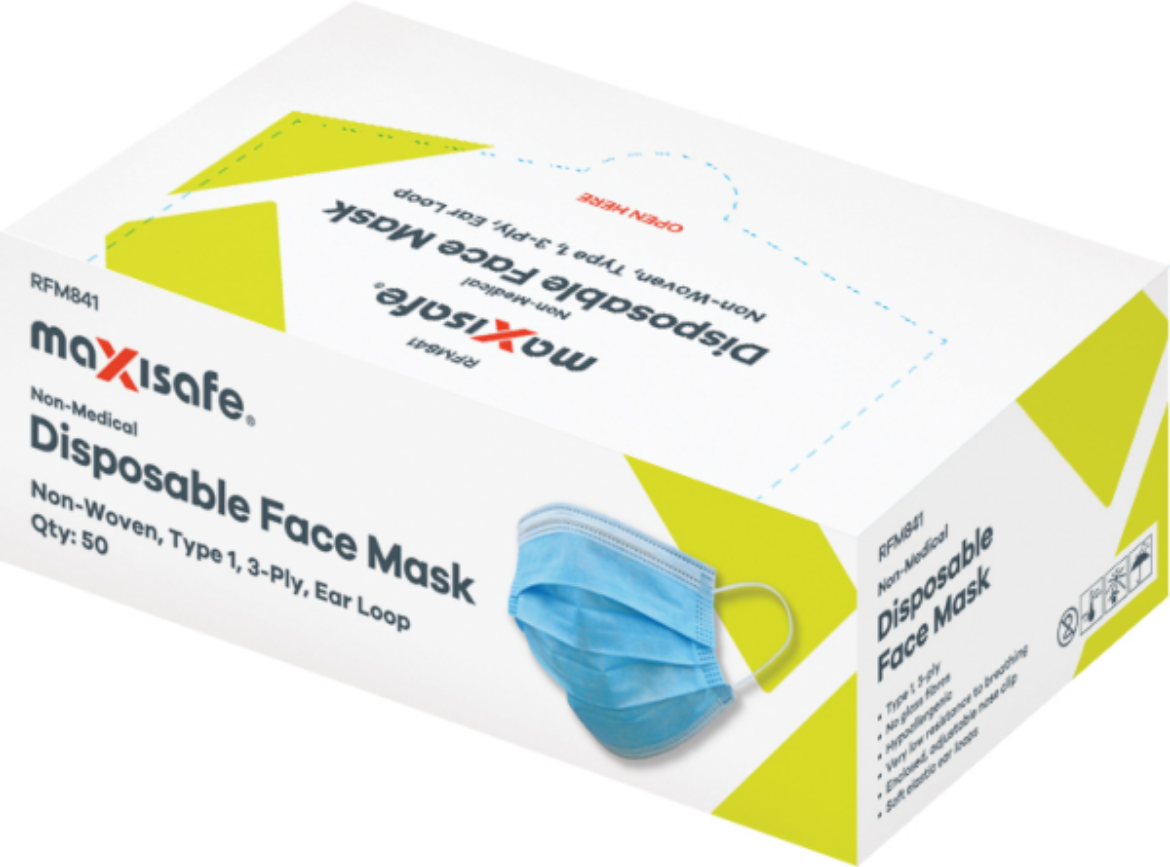 Picture of DISPOSABLE FACE MASK, TYPE 1 WITH EARLOOPS