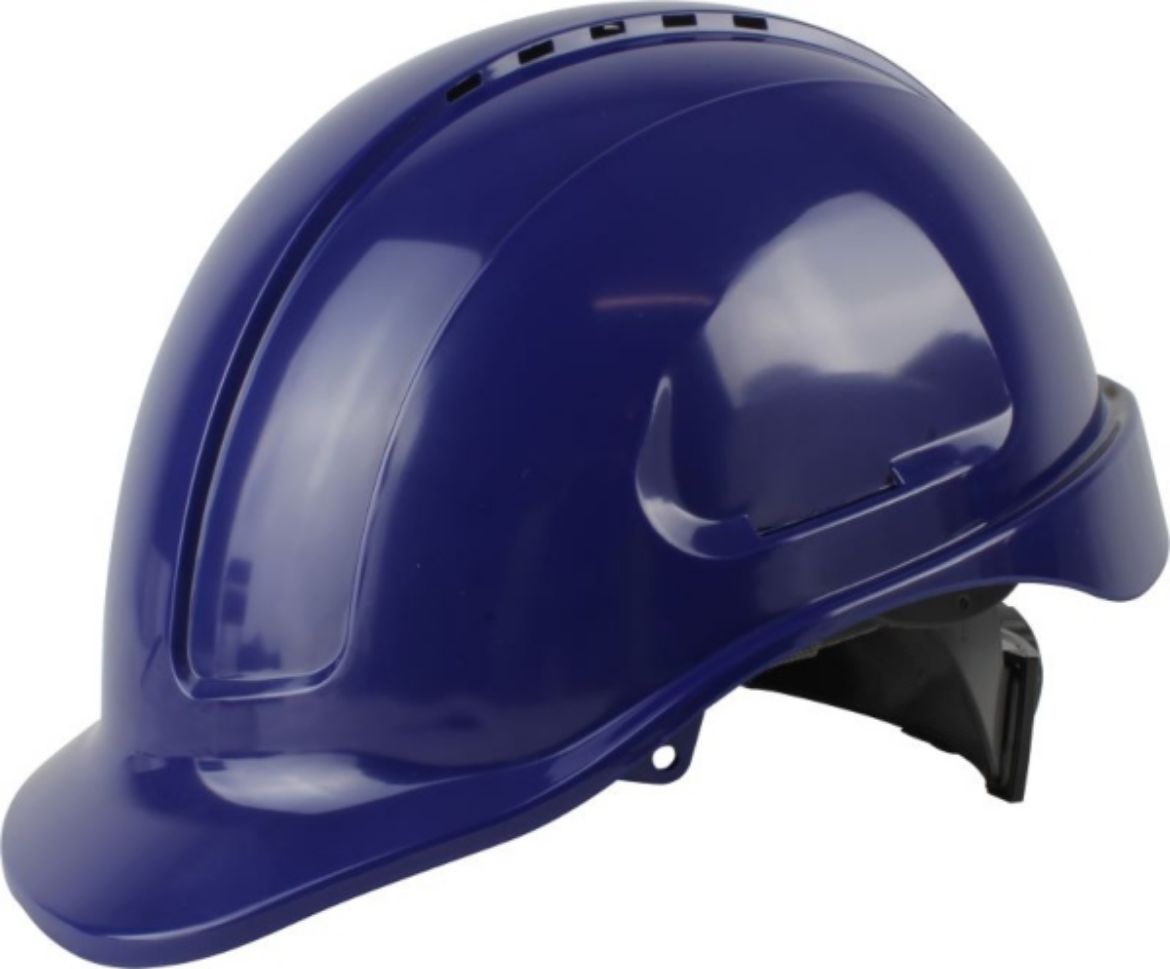 Picture of MAXIGUARD BLUE VENTED HARD HAT, RATCHET HARNESS