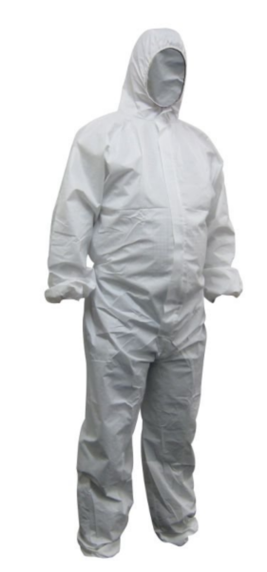 Picture of MAXISAFE WHITE POLYPROPYLENE DISPOSABLE COVERALLS - MEDIUM