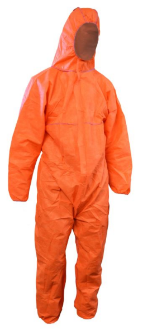 Picture of MAXISAFE ORANGE POLYPROPYLENE DISPOSABLE COVERALLS - XLARGE