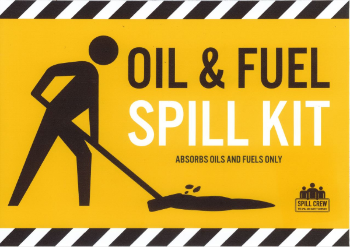 Picture of OIL & FUEL BIN FRONT LABEL, SELF ADHESIVE