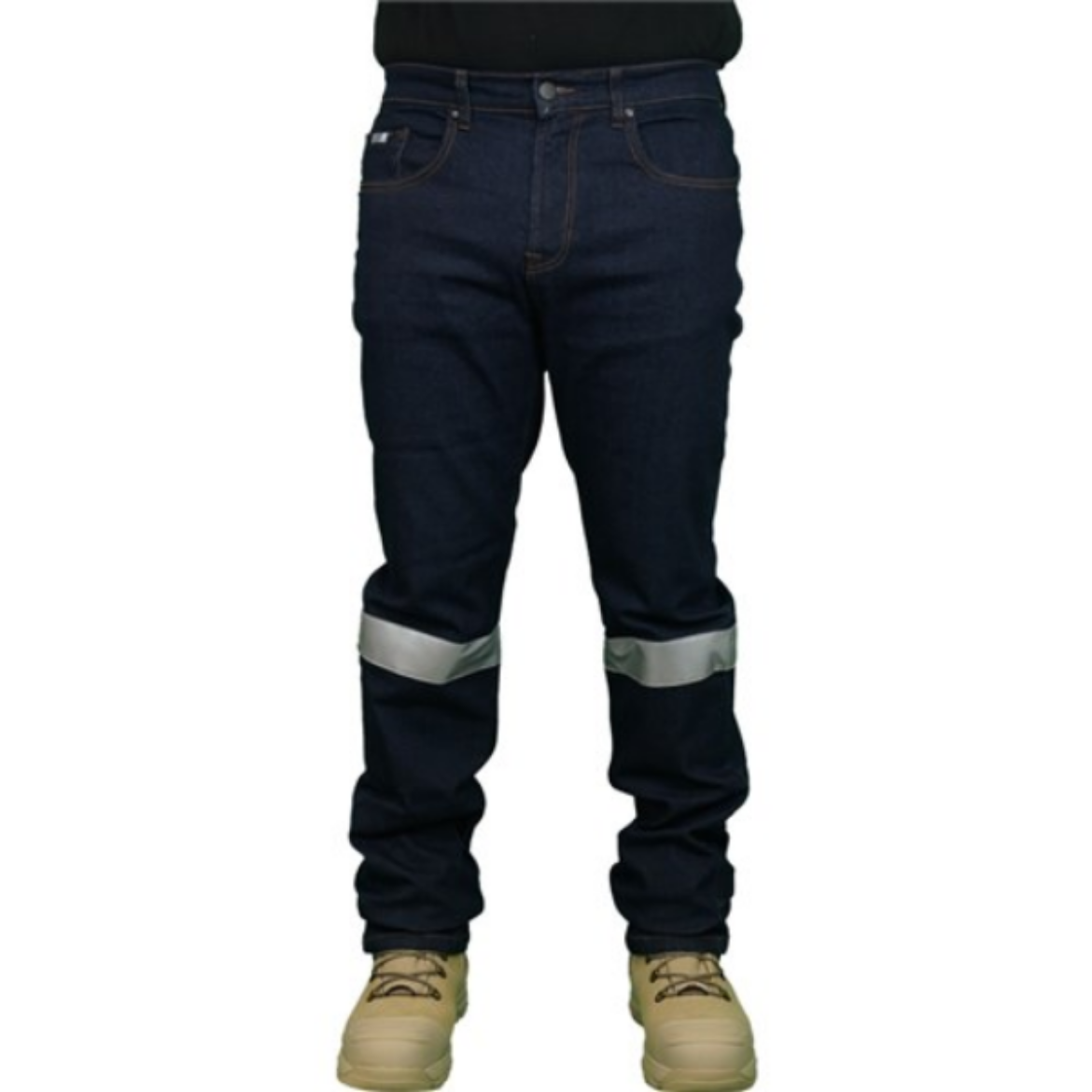 Picture of DARK DENIM STRAIGH LET STRETCH TAPED JEANS, CLASSIC FIT.  AVAILABLE IN SIZES 77 -112R, 87 - 132S AND 74 -94L