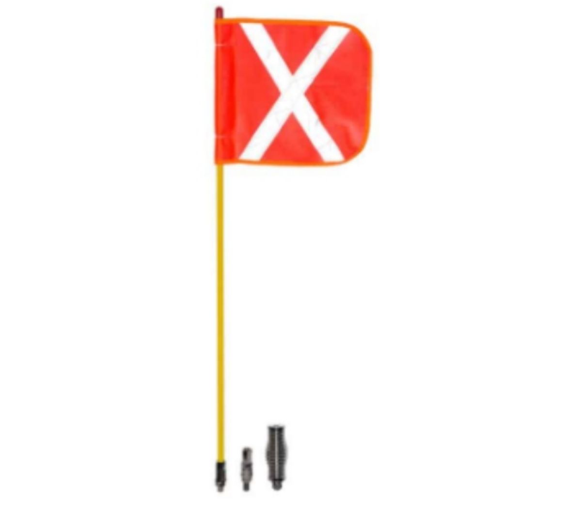 Picture of WHIP AERIAL NON-POWERED: 1.2M LENGTH, 10X12" FLAG, SINGLE SECTION, W/QUICK RELEASE (WAN-QR) & SPRING (WAN-S)