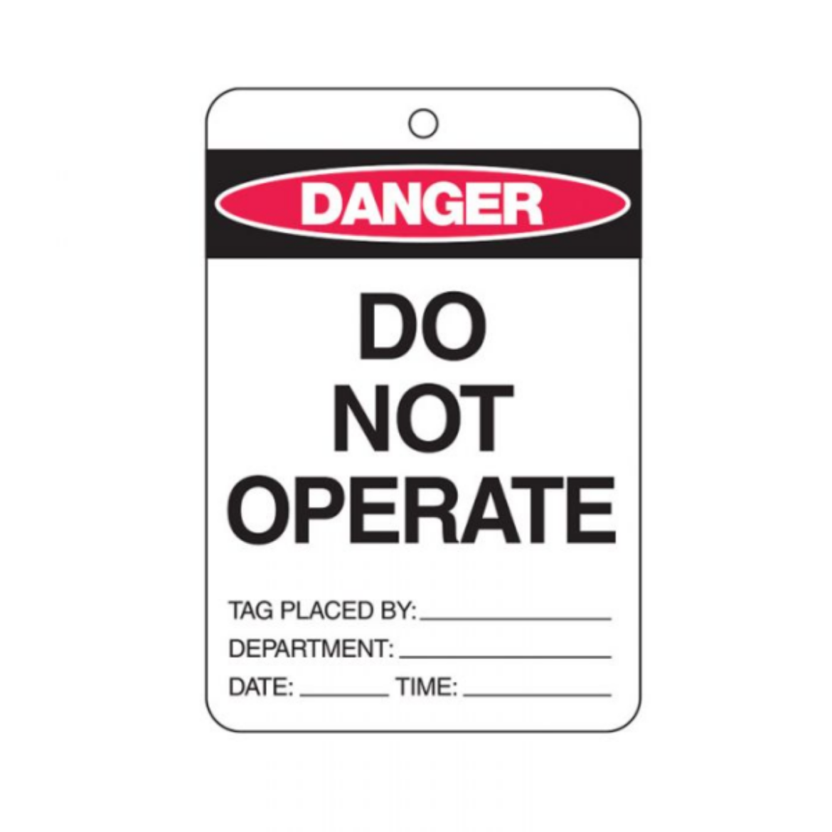 Picture of 842359 - DANGER DO NOT OPERATE TAGS, H150MM X W100MM WITH 6MM DIAMETER HOLE