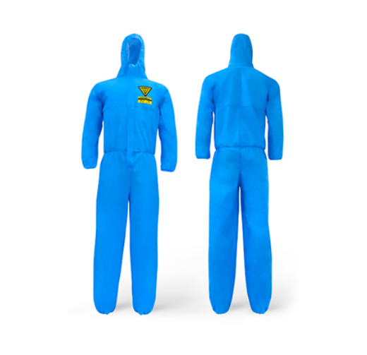 Picture of COVERALL TRIDENT® SMS TYPE 5 / TYPE 6 BLUE. AVAILABLE IN SIZES S - 4XL