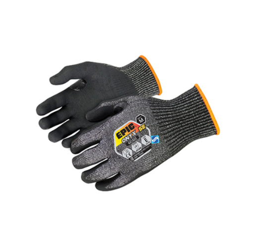 Picture of GLOVE EPIC® ONYX CUT 5E. AVAILABLE IN SIZES 6/7/8/9/10/11/12