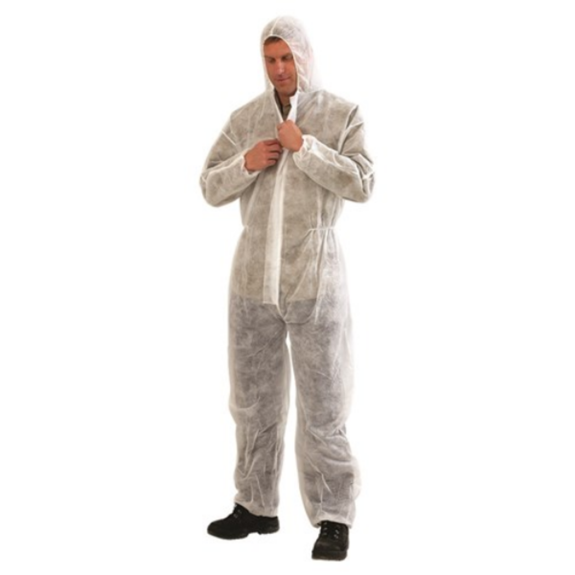 Picture of DISPOSABLE PP COVERALL - WHITE. AVAILABLE IN SIZES M/L/XL/2XL/3XL