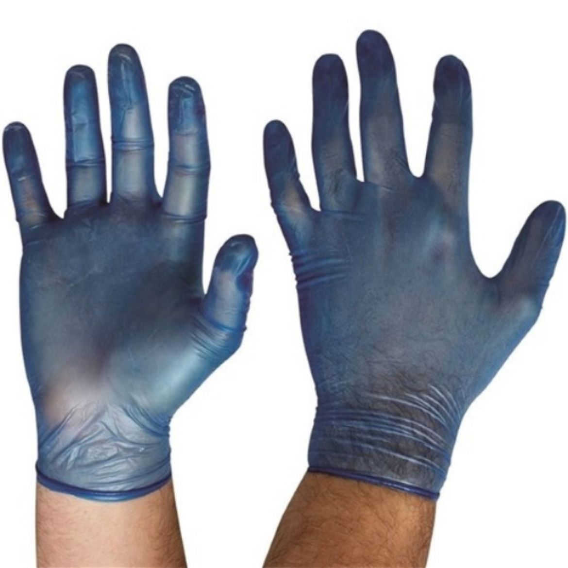 Picture of BLUE, POWDER FREE GLOVES. AVAILABLE IN SIZES S/M/L