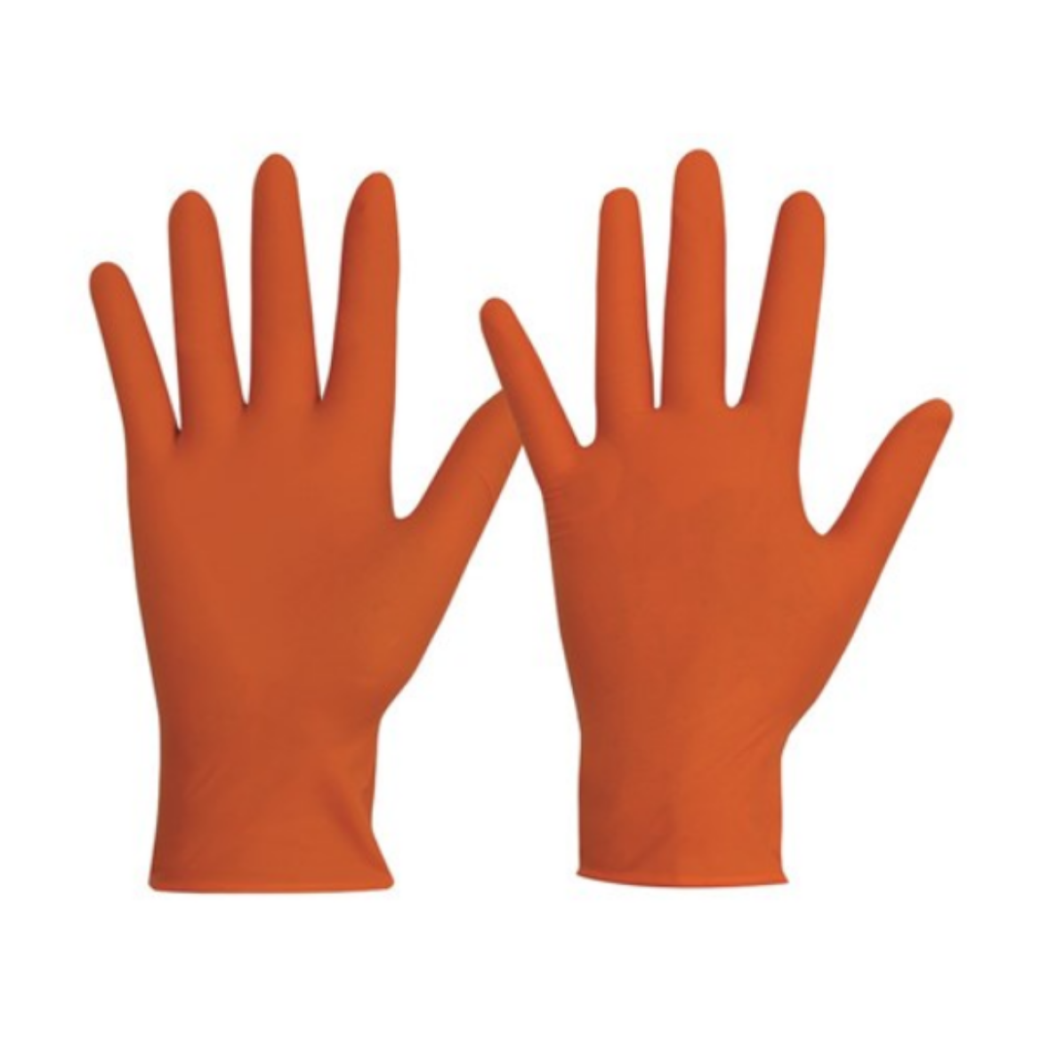 Picture of ORANGE H/DUTY POWDER FREE GLOVES. AVAILABLE IN SIZES S/M/L/XL/2XL