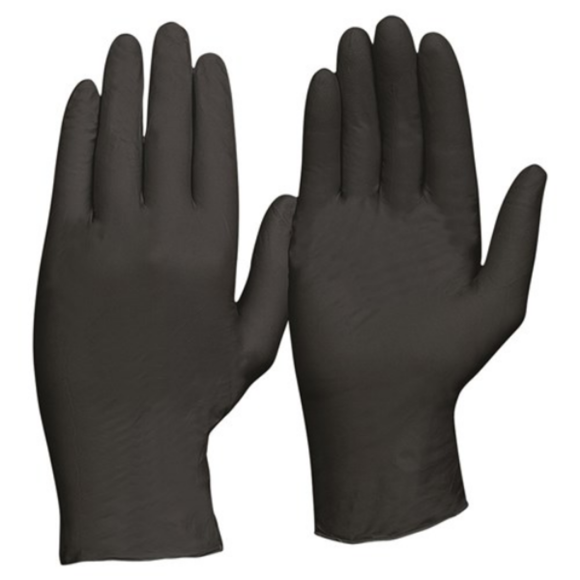 Picture of BLACK H/DUTY POWDER FREE GLOVES. AVAILABLE IN SIZES S/M/L/XL/2XL