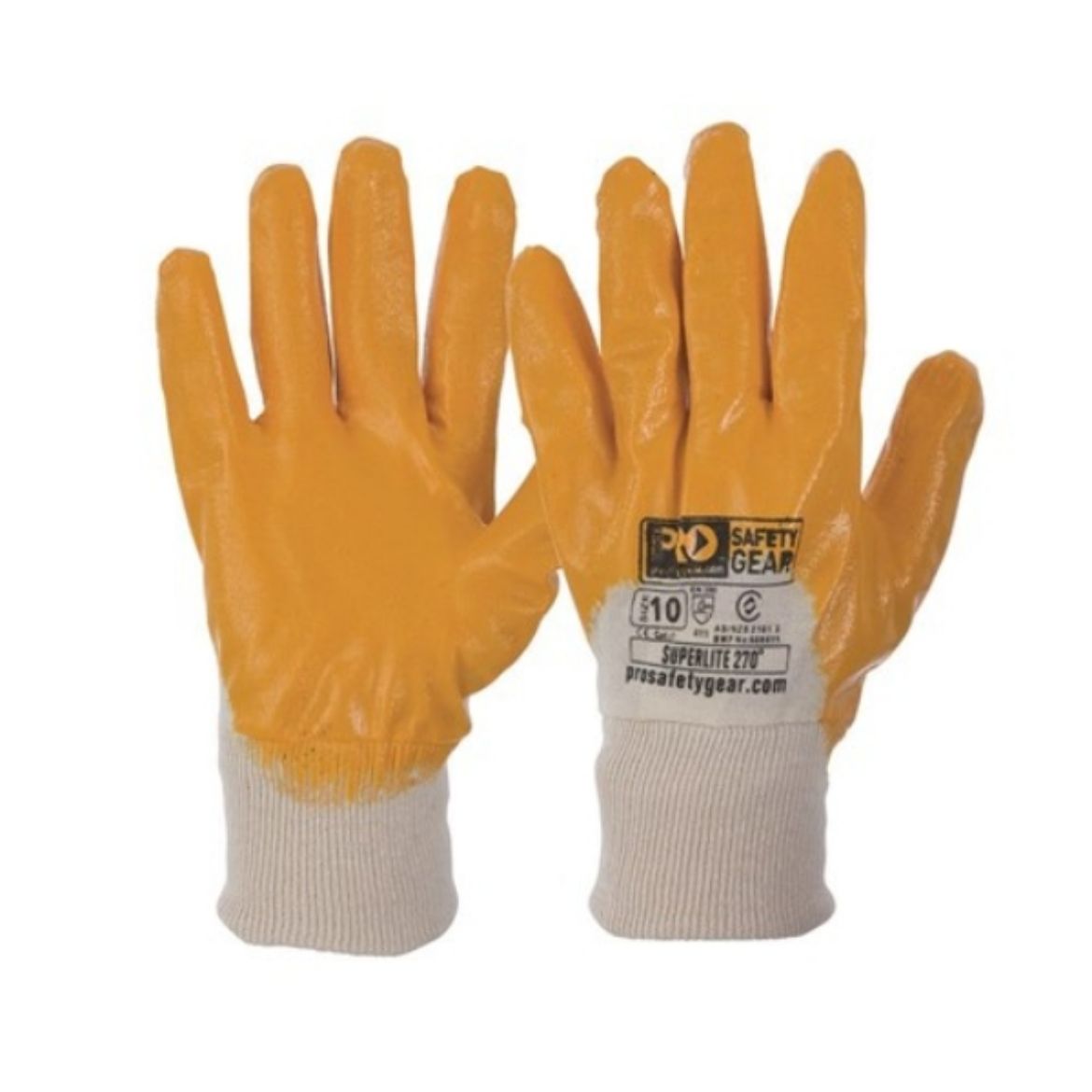 Picture of SUPER-LITE ORANGE NITRILE 3/4 DIPPED. AVAILABLE IN SIZES 7/8/9/10