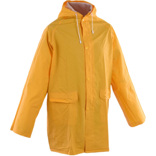 Picture of RAIN JACKET - YELLOW PVC, 3/4 LENGTH. AVAILABLE IN SIZES S/M/L/XL/2XL/3XL/4XL