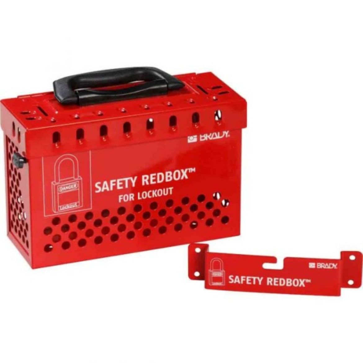 Picture of WALL-MOUNTABLE LOCKBOX WITH QUICK RELEASE BUTTON - RED