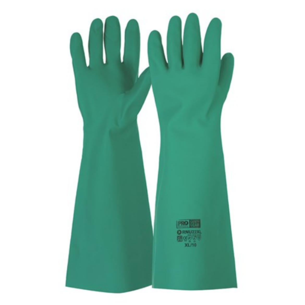 Picture of RNU22 (SIZE) - GREEN NITRILE GAUNTLET - LENGTH 45CM. AVAILABLE IN SIZES M/8, L/9, XL/10