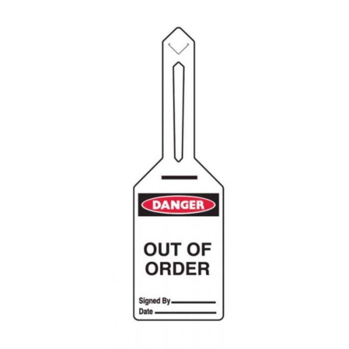 Picture of DANGER OUT OF ORDER TIE-OUT LOCKOUT TAG