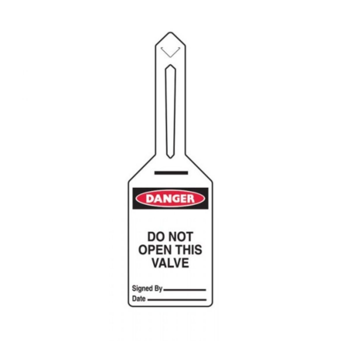 Picture of DANGER DO NOT OPEN THIS VALVE TIE-OUT LOCKOUT TAG