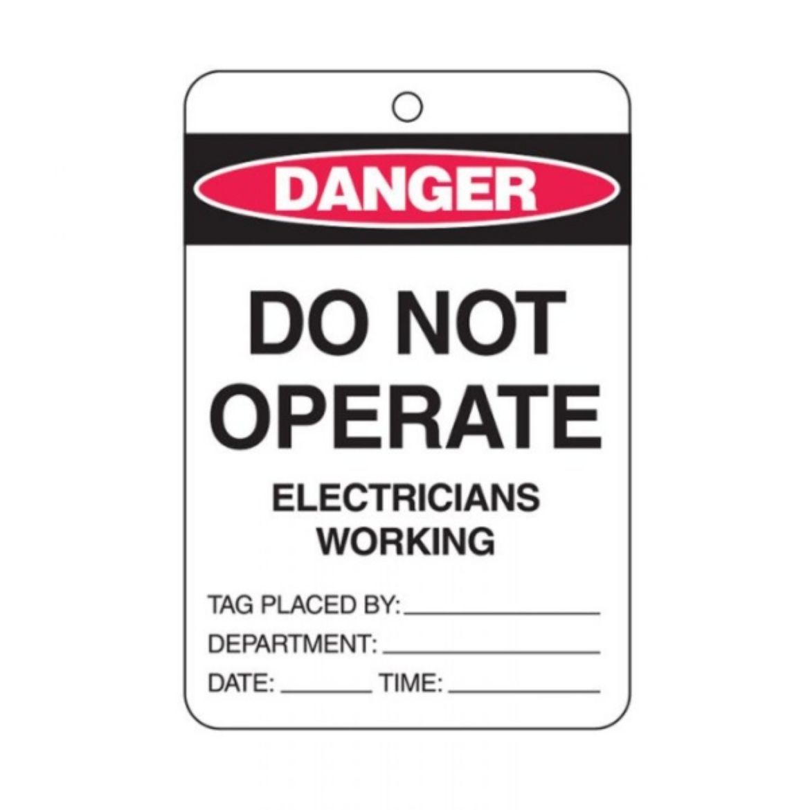 Picture of DANGER DO NOT OPERATE LOCKOUT TAGS - REVERSE SIDE DO NOT REMOVE THIS TAGL, CARDSTOCK