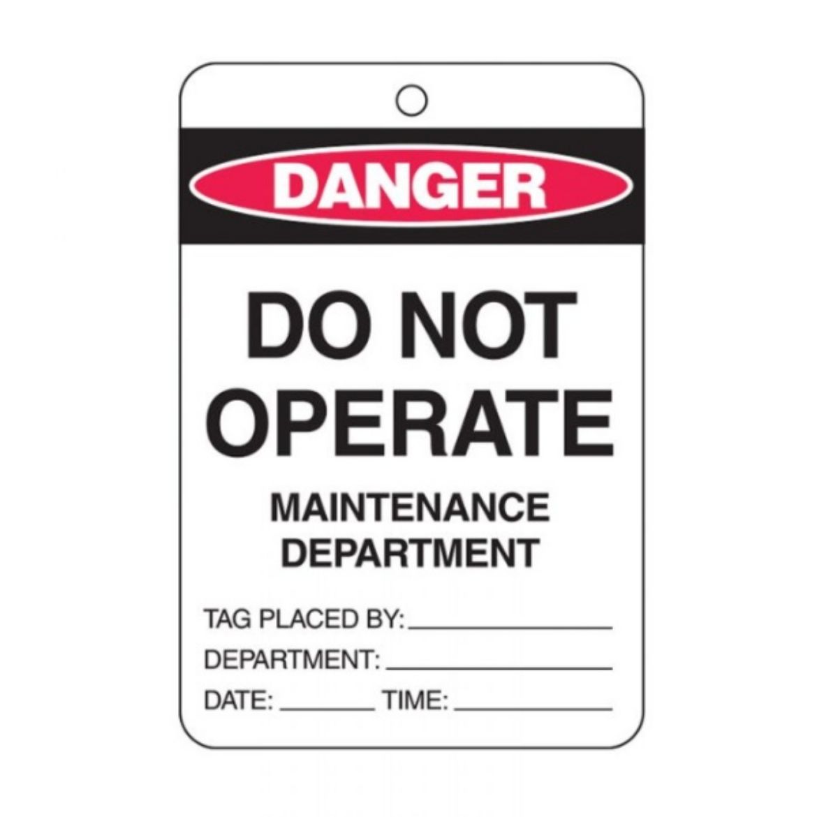 Picture of DANGER DO NOT OPERATE LOCKOUT TAGS - REVERSE SIDE DO NOT REMOVE THIS TAG, CARDSTOCK