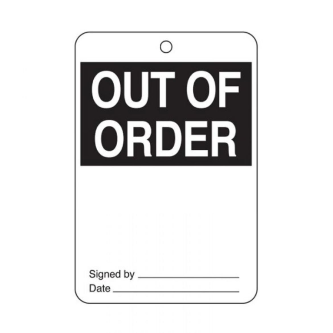 Picture of OUT OF ORDER LOCKOUT TAGS - REVERSE SIDE DO NOT REMOVE THIS TAG, CARDSTOCK