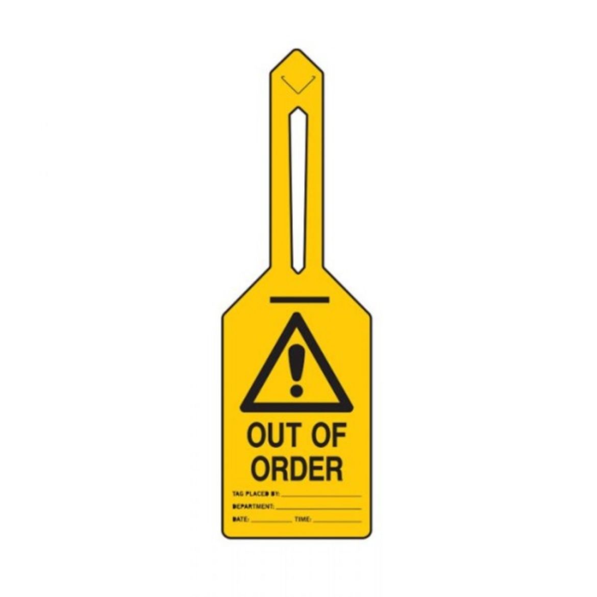 Picture of WARNING OUT OF ORDER TIE-OUT LOCKOUT TAG