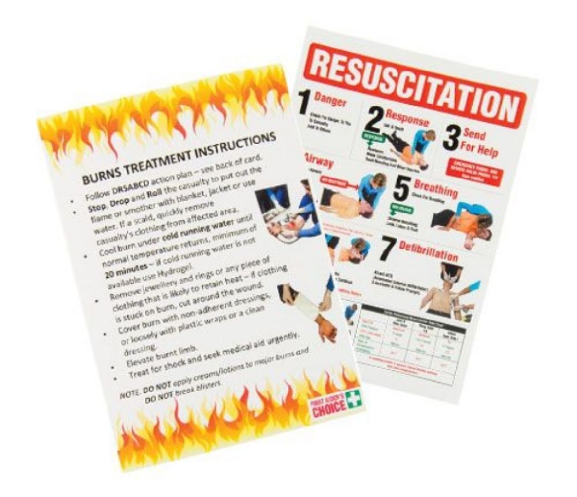 Picture of FAC BURNS TREATMENT CARD A6