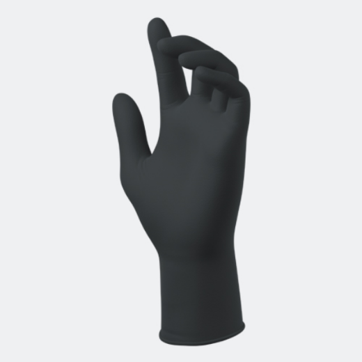 Picture of BLACK GLOVES, SW MEGAMAN P/F NITRILE.  AVAILABLE IN SIZES S - 3XL