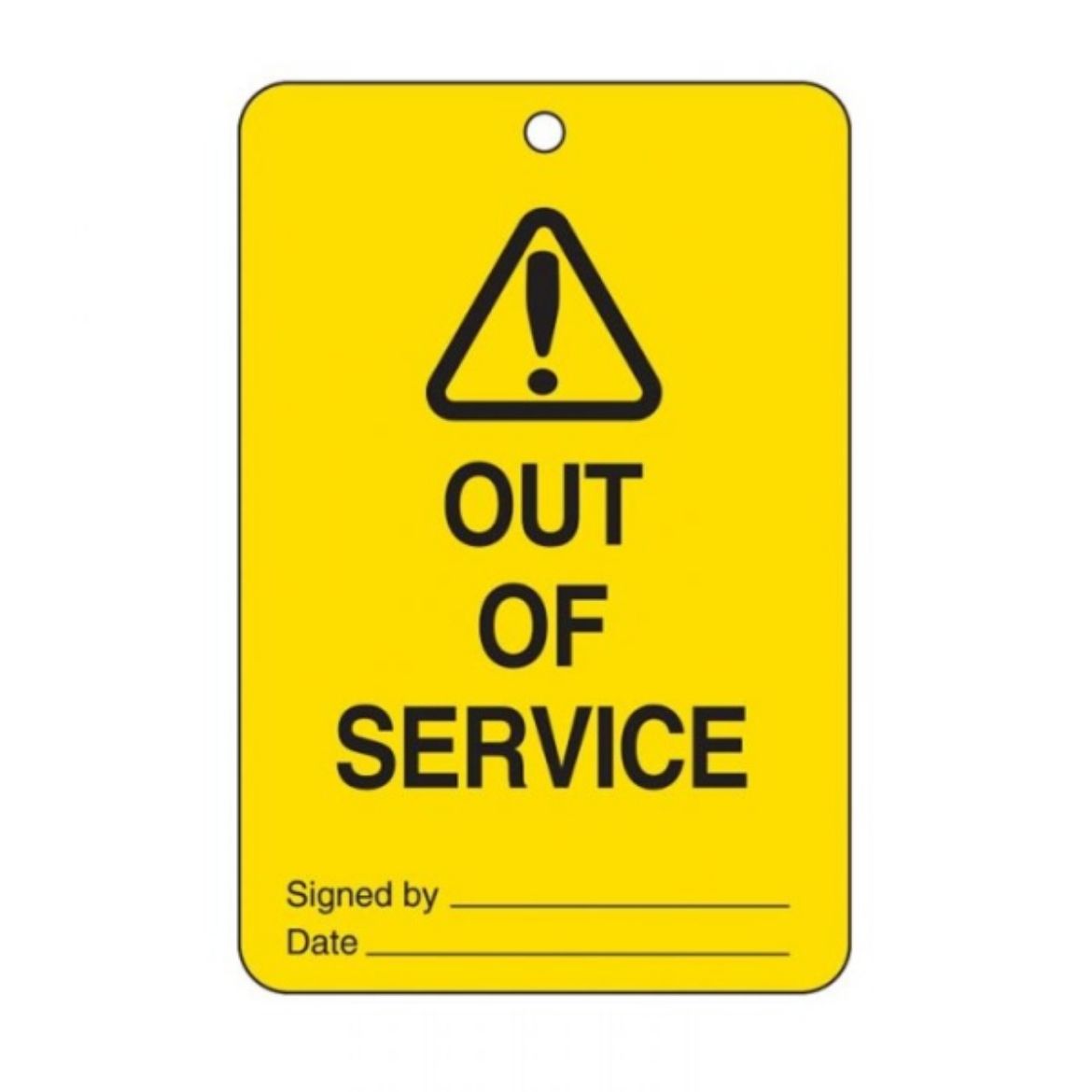 Picture of OUT OF SERVICE LOCKOUT TAGS - REVERSE SIDE DO NOT REMOVE THIS TAG, POLYPROPYLENE