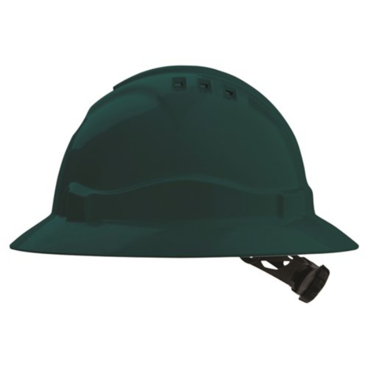 Picture of HHV6FB.COLOUR - HARD HAT (V6) - VENTED, FULL BRIM, 6 POINT RATCHET HARNESS. GREEN.