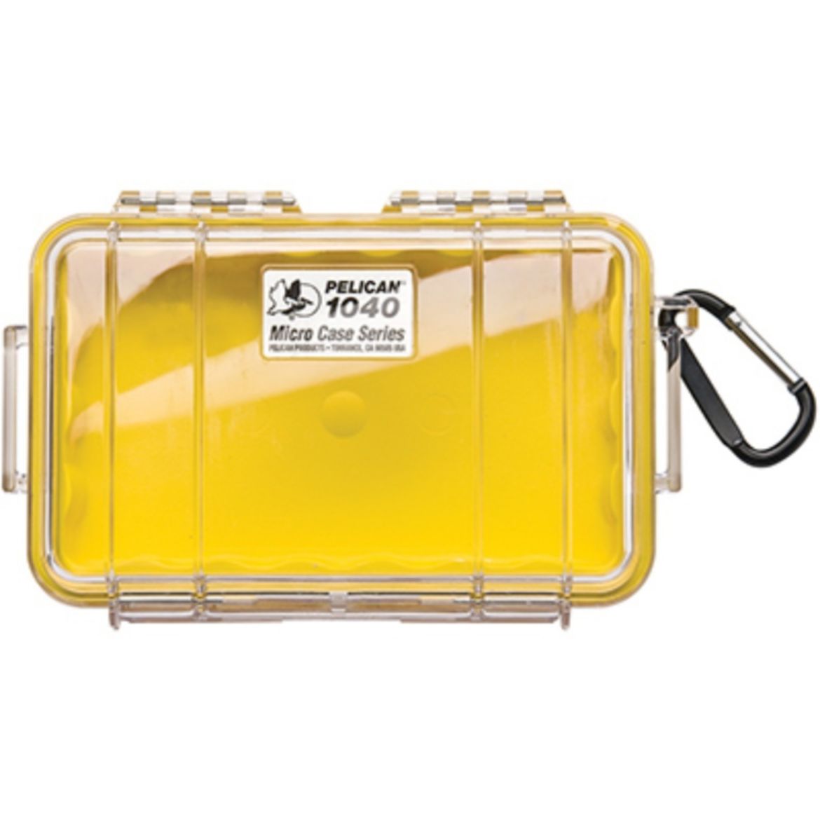 Picture of # 1040 MICRO PELICAN CASE - CLEAR WITH YELLOW