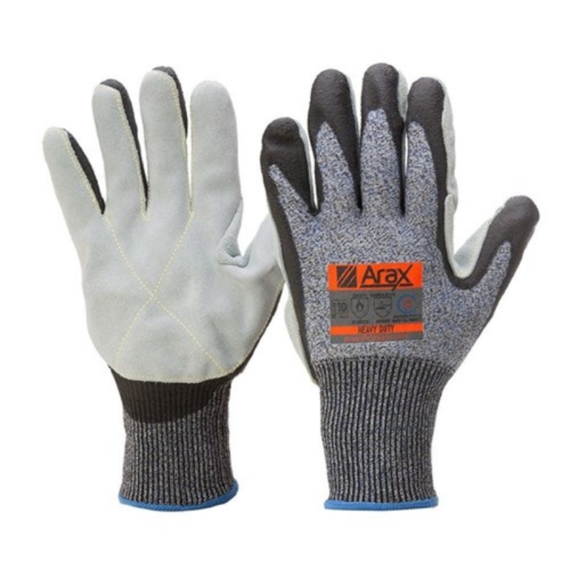 Picture of ARAX HEAVY DUTY - ARAX LINER WITH FOAM NITRILE/CHROME LEATHER PALM GLOVES. AVAILABLE IN SIZES 7/8/9/10/11