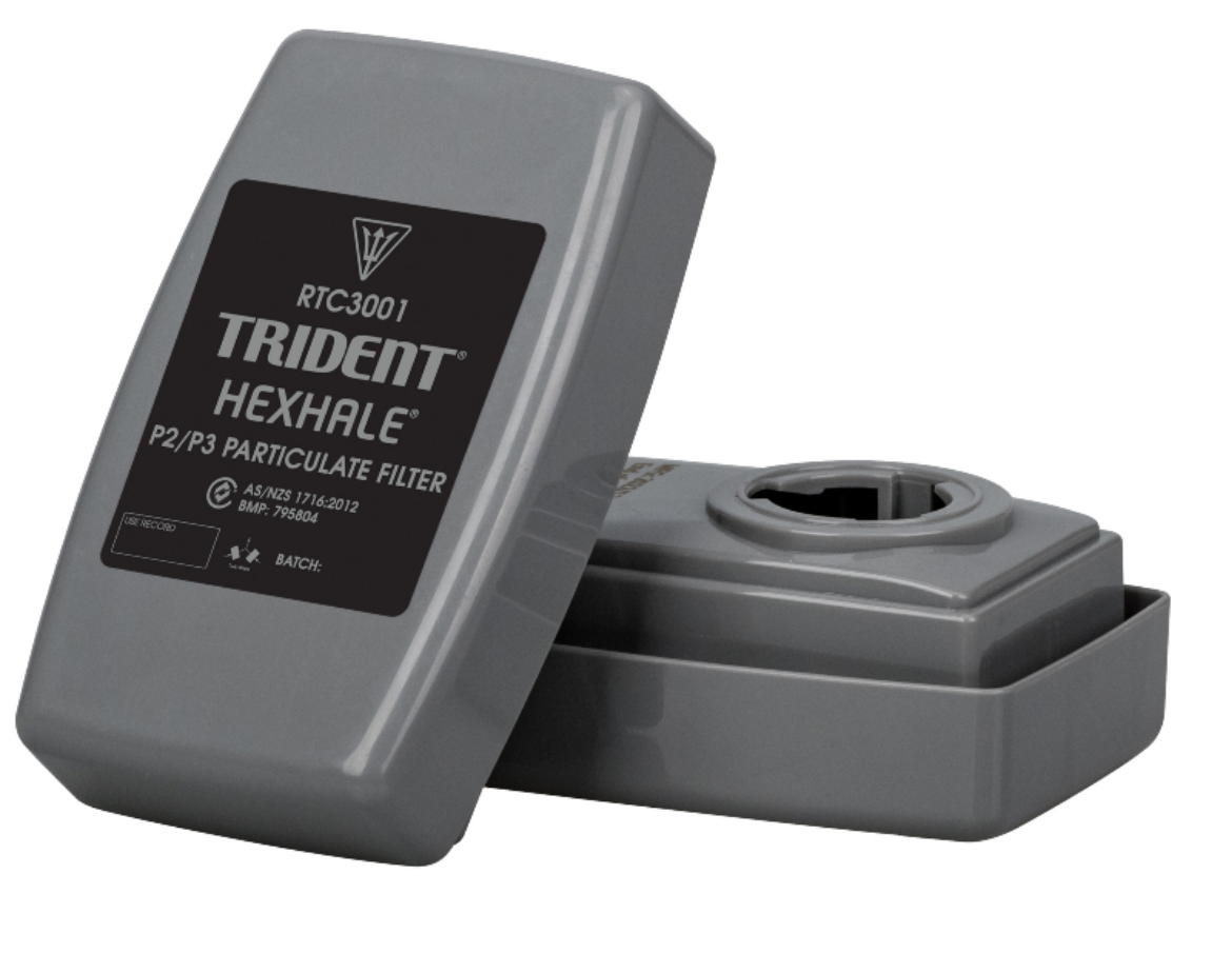 Picture of TRIDENT® HEXHALE® HARD CASE P2/P3 PARTICULATE WITH NUISANCE LEVEL ORGANIC VAPOUR AND ACID GAS RELIEF FILTER