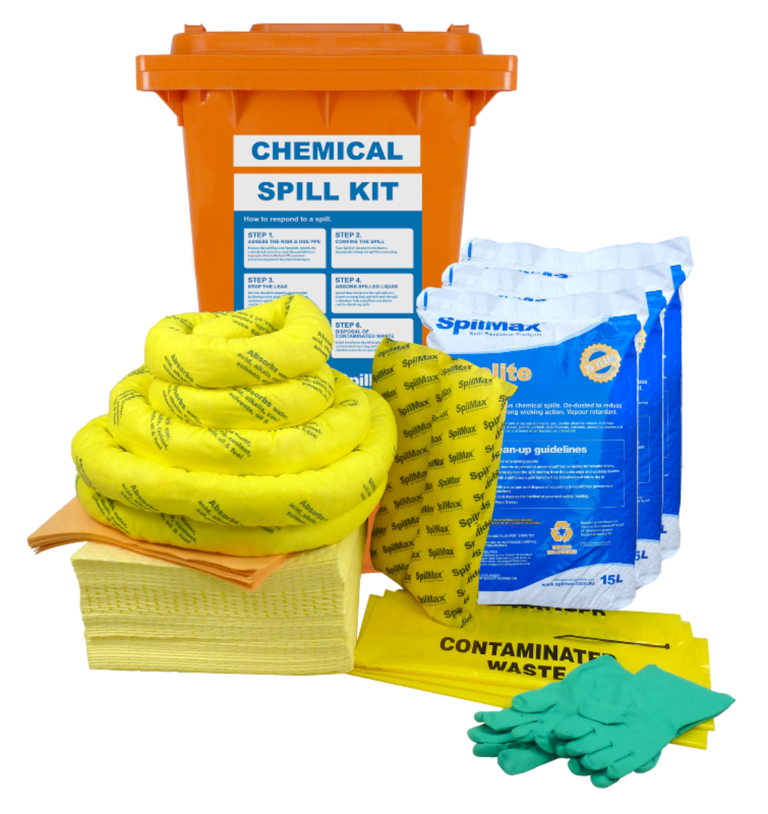 Picture of SPILMAX 240L WORKPLACE SPILL KIT - CHEMICAL WITH 15L ZEOLITE