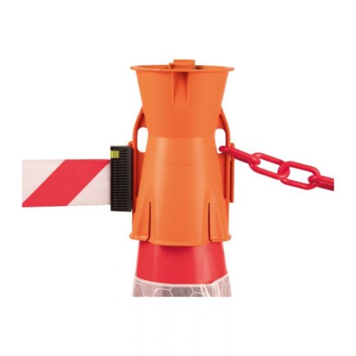 Picture of EASY EXTEND RETRACTABLE BARRIER RED/WHITE, 2 X 900MM CONES AND ADAPTOR KIT