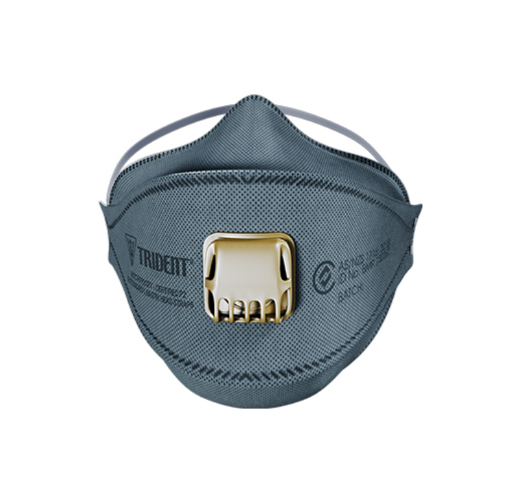 Picture of RESPIRATOR TRIDENT® FLAT FOLD P2 CARBON VALVED SMALL