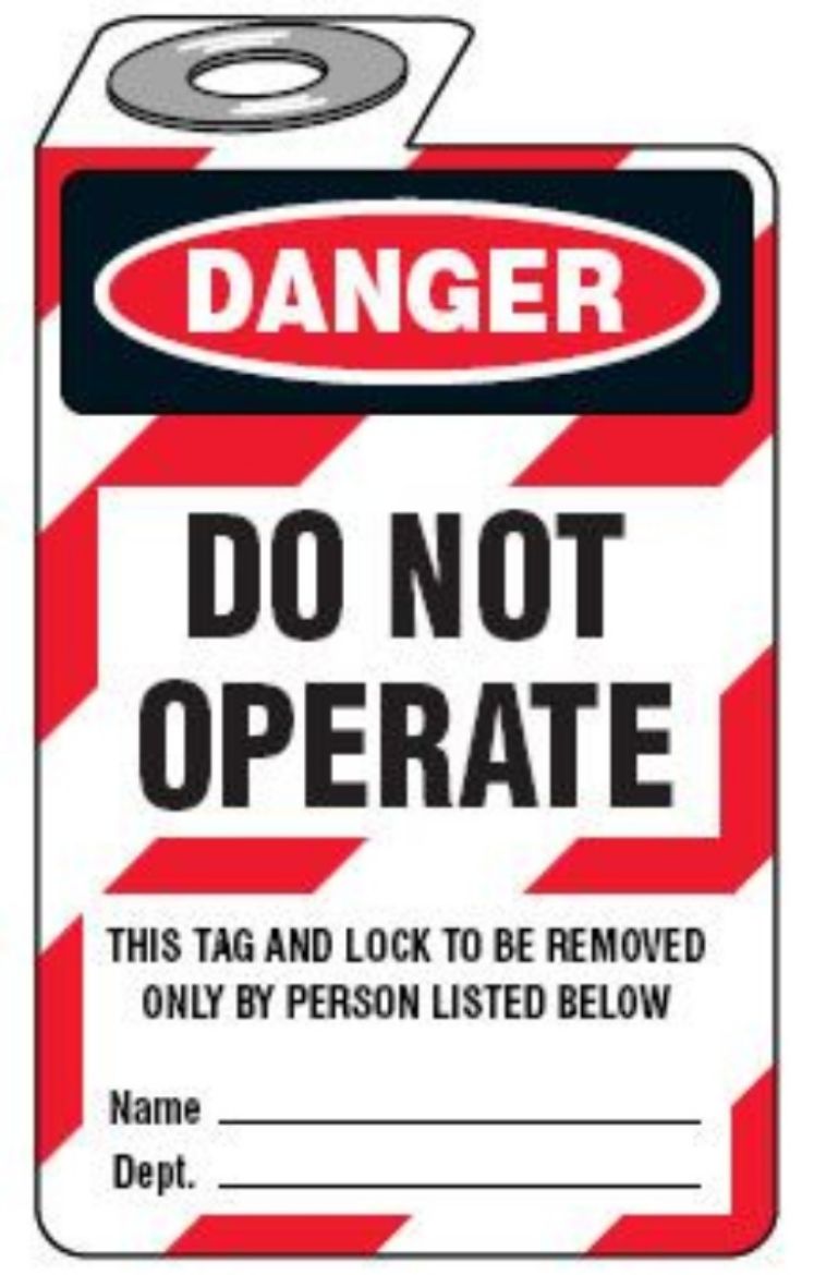 Picture of PADLOCK TAGS - DO NOT OPERATE