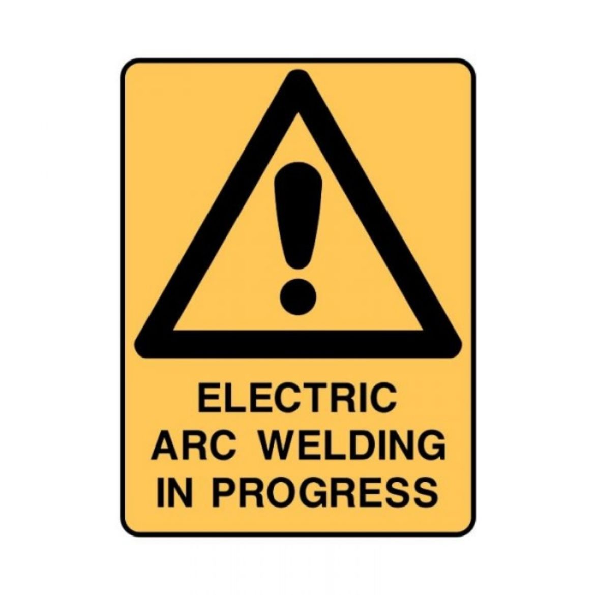 Picture of WARNING SIGN - ELECTRIC ARC WELDING IN PROGRESS 250MM (H) X 180MM (W) SELF ADHESIVE VINYL