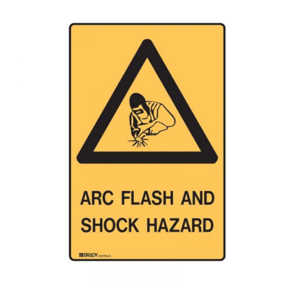 Picture of ARC FLASH AND SHOCK HAZARD SIGN 450MM (H) X 300MM (W) POLYPROPYLENE
